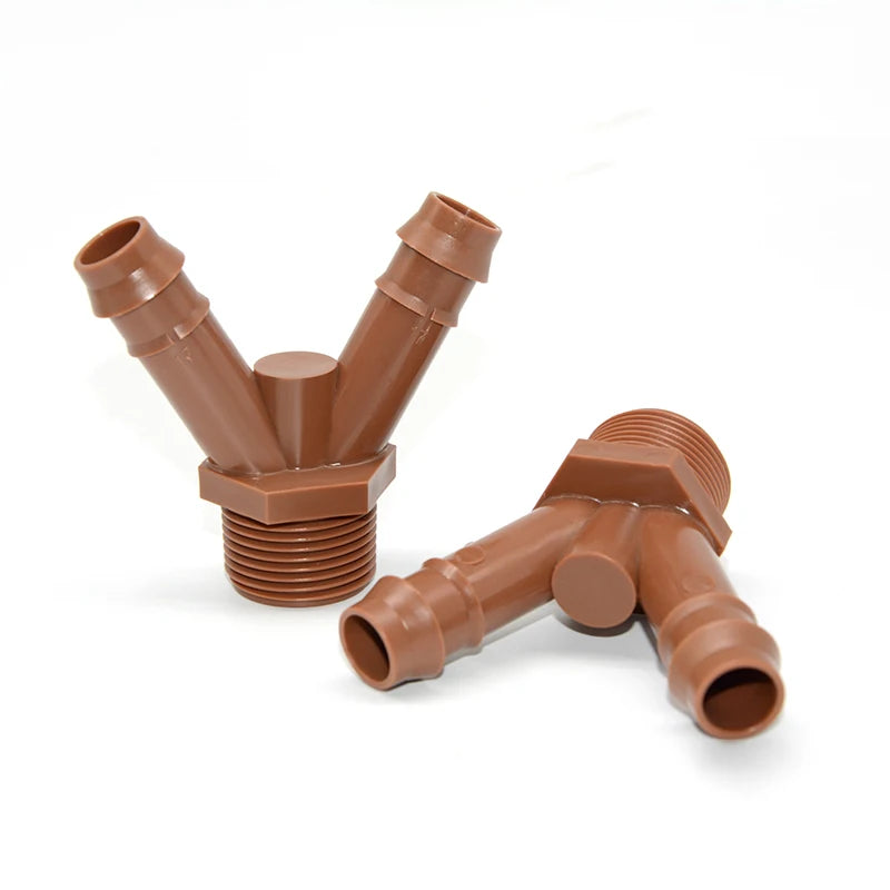 17mm 2 Inch Pipe Barbed Tube Connector 3/8 Quick Coupling Pipe Drip Irrigation Fitting