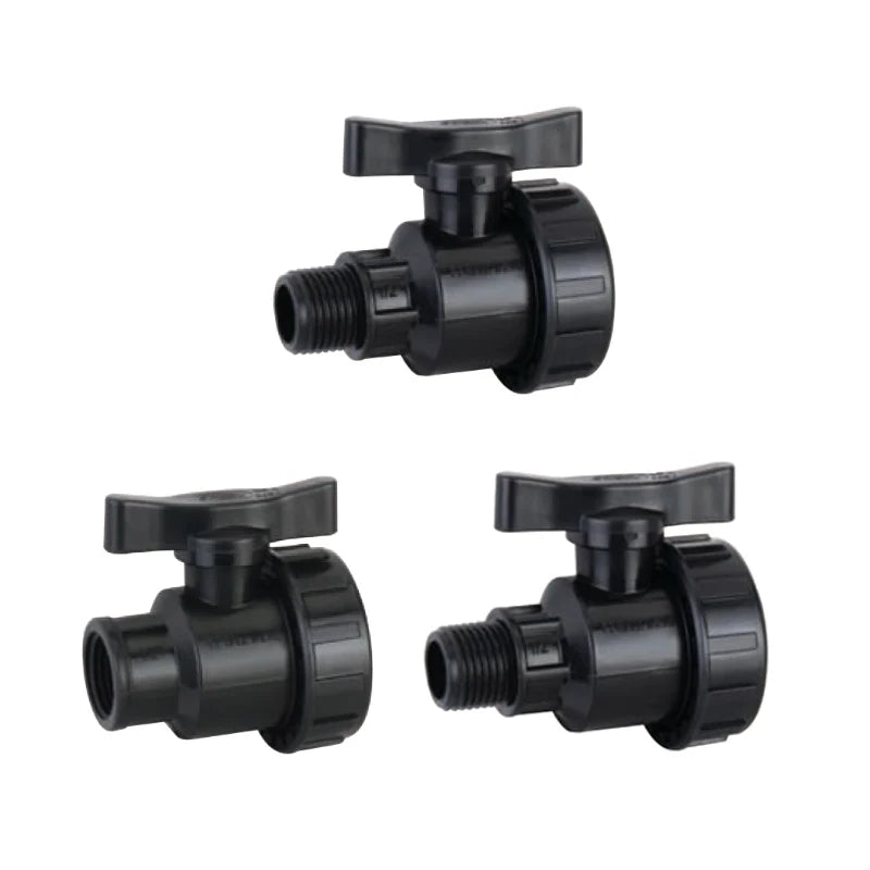 PN16 Single Union HDPE PP PVC PE Ball Valve Female or Male Threaded PP HDPE Compression Fittings