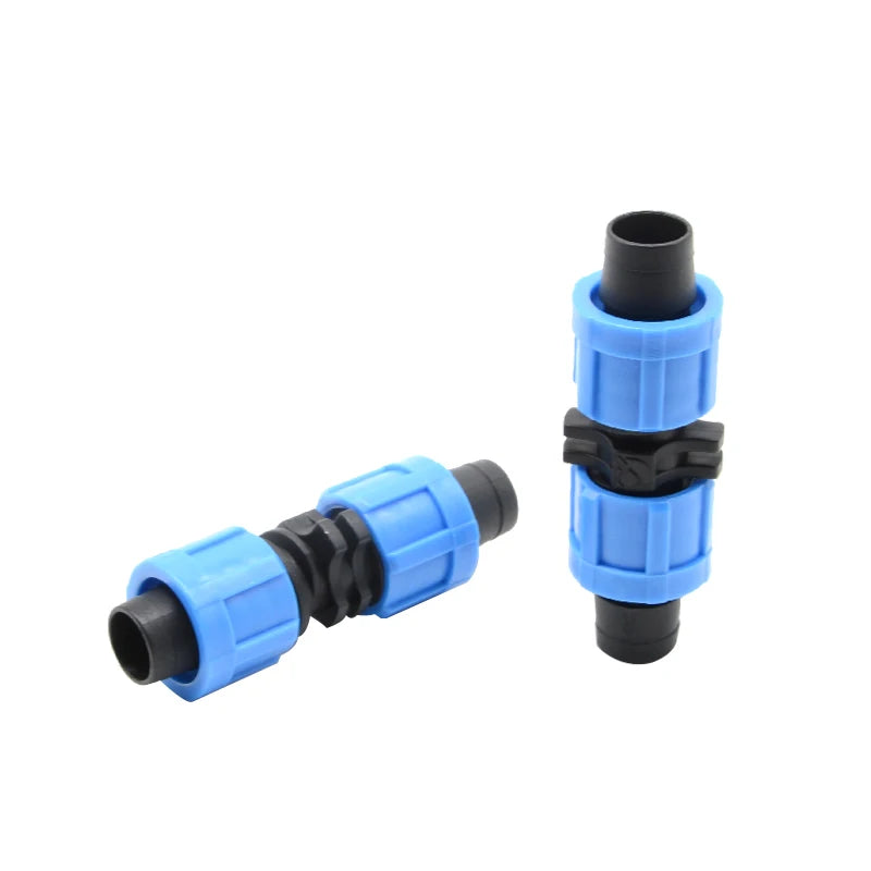 17mm Lock Coupling for Pipe Tape Drip Tape Fittings on Irrigation System for Greenhouse Water Hose Garden Irrigation