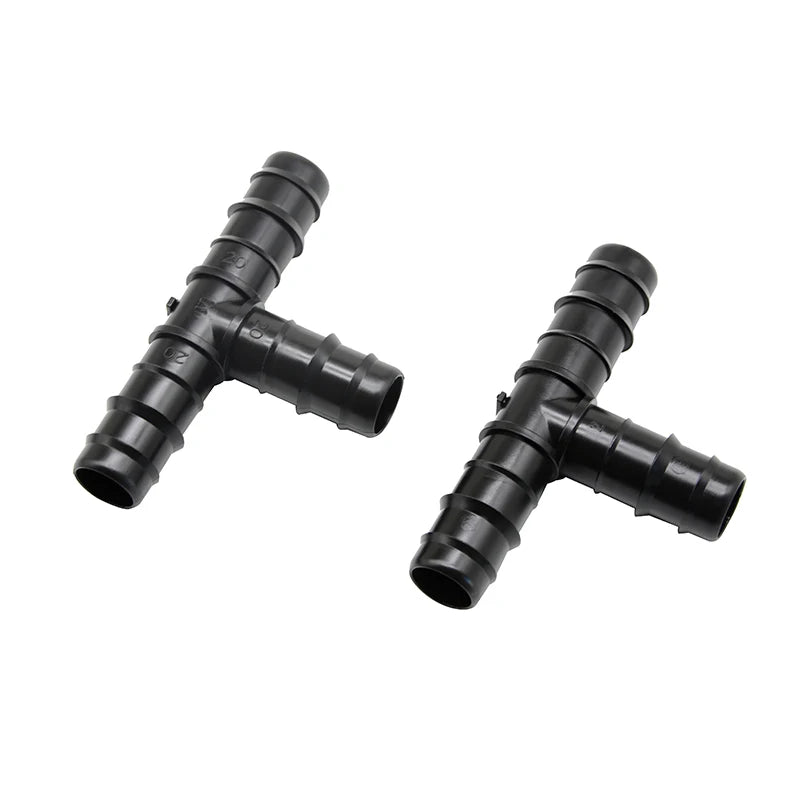 Barb Drip Irrigation Connectors 16mm Tee Connector for Water Irrigation Straight Fittings Coupling