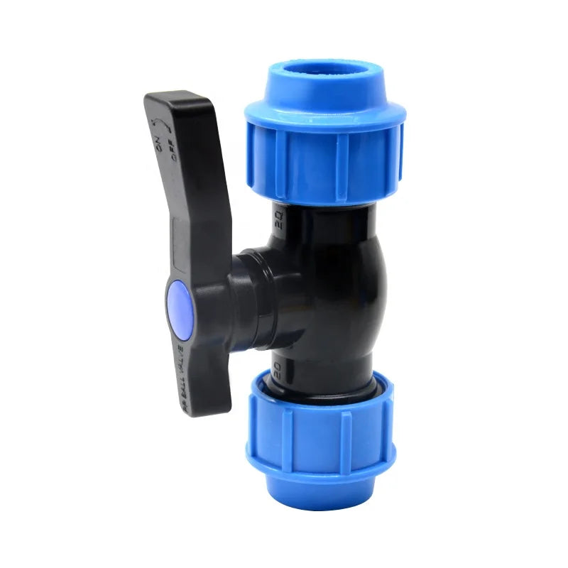 Female PP Compression Fitting Two Ways PP Union Ball Valve for Irrigation Systems