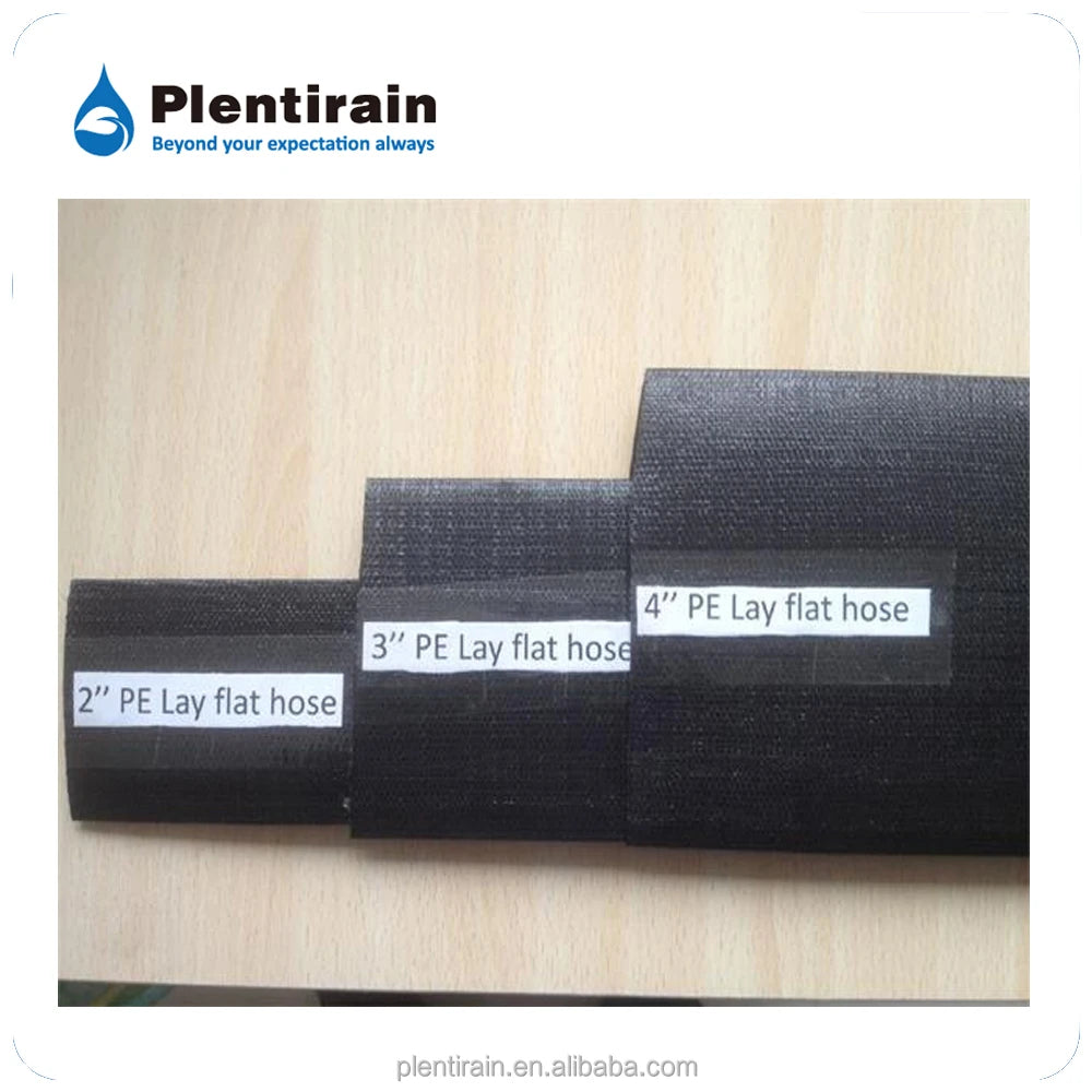 High 2 Inch Plastic PE Layflat Hose Reinforced Adjustable Water Main Pipe for Drip Irrigation System High-Durability Flexible