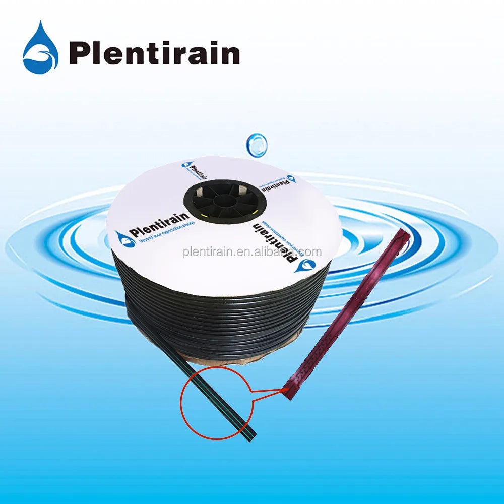 Plentirain Brand China Line T Drip Tape with Two Blue Line for Farm Drip Irrigation System