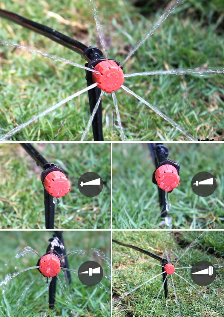 Adjustable Online Dripper Plastic Fruit Trees Drip Irrigation System Take Apart Water Saving for Application on Water Hose