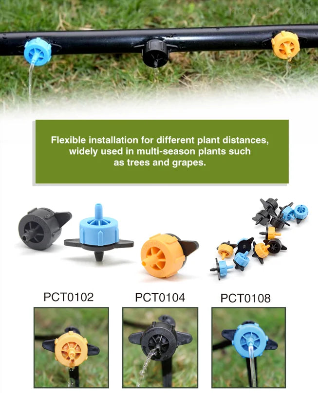 Plentirain 2L 4L 8L Pressure Compensating Emitters High Quality Plastic Material for Farm and Garden Efficient Water Irrigation
