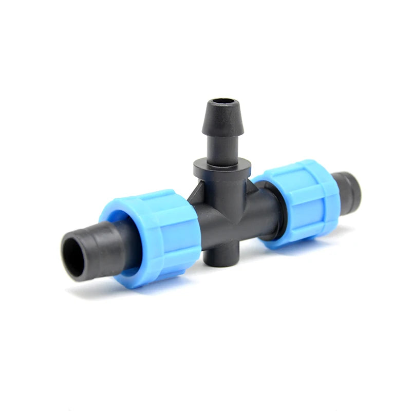 Croco Peducer Tee 17mm Plastic Drip Irrigation Connectors for PE Layflat Hose