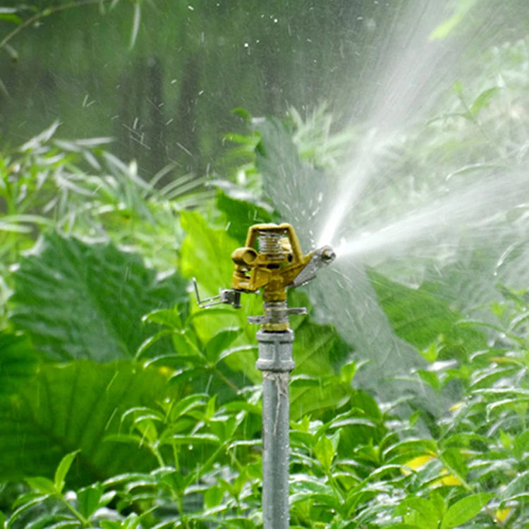 Agriculture Farm Irrigation Rocker Sprinklers 360 Degree Rotating Nozzle Adjustable Angle Garden Zinc Alloy Sprinklers