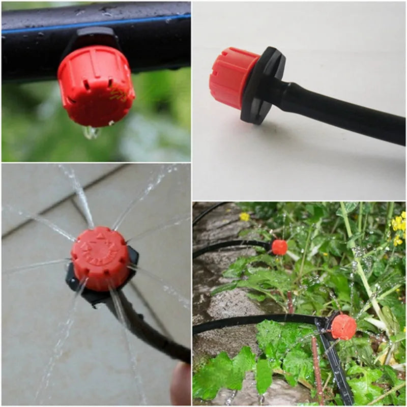 Adjustable Plastic Micro Sprinklers Threaded Greenhouse Home Garden Water Hose Irrigation Barbed Dripper ISO Certified Model