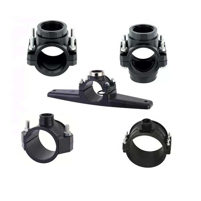 PP Compression Fitting Irrigation Plastic Clamp Saddle for Water Supply