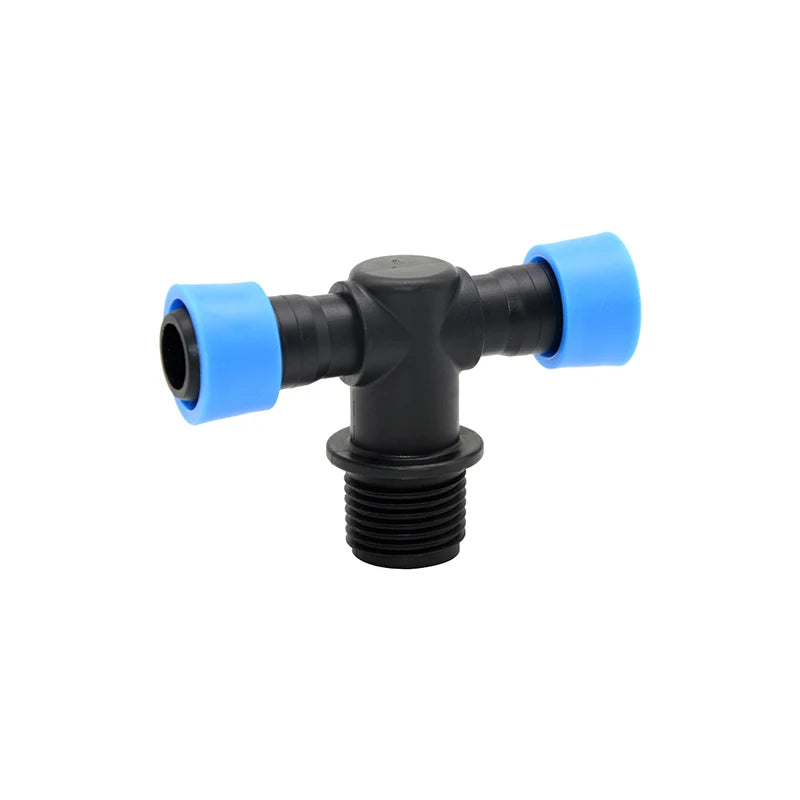 17mm 1/2'' Drip Irrigation System Fittings Fast Rings Connector with Male Thread Elbow for Greenhouse & Water Hose
