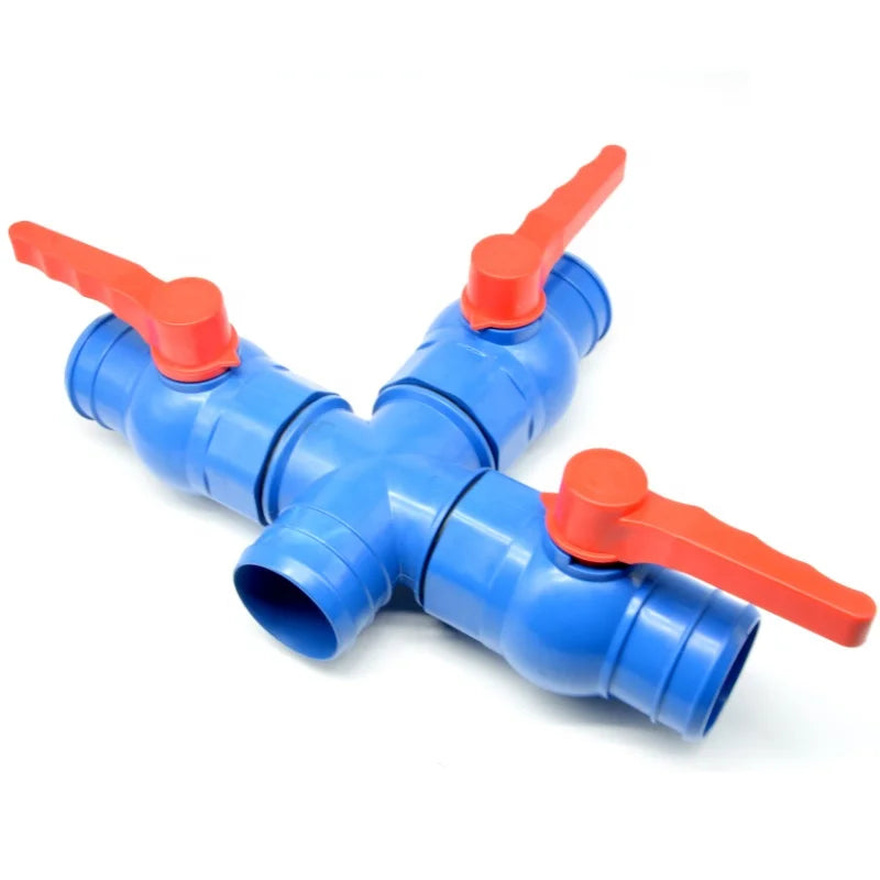 Farm Irrigation Hose Plastic Connectors Drip Watering System PVC Ball Valve Two-Way Valve
