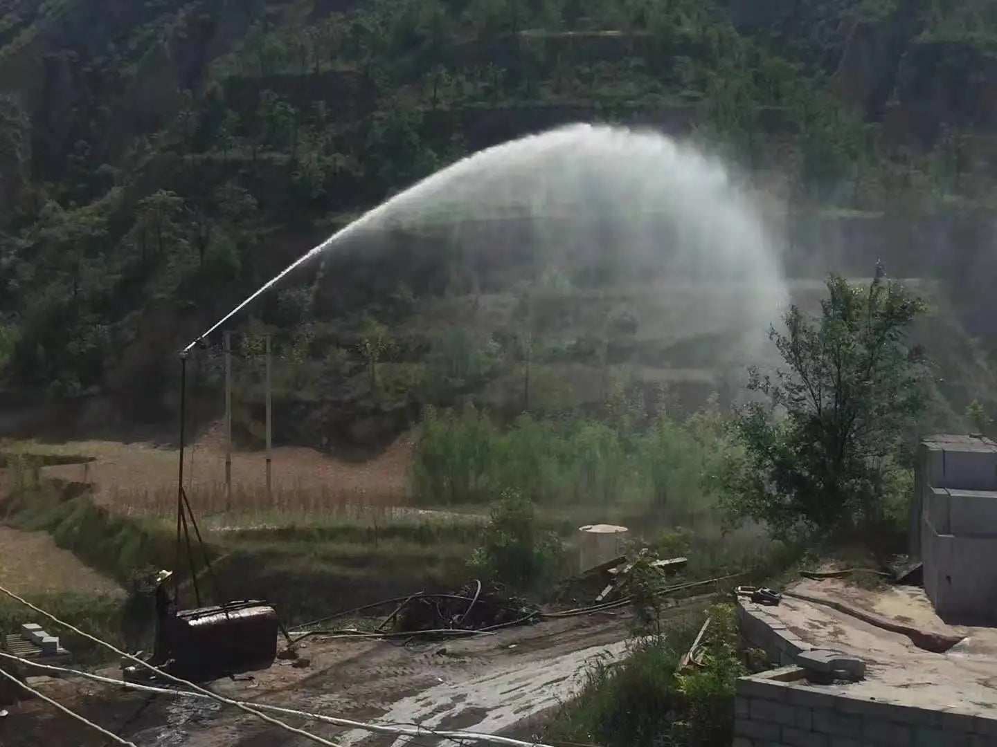 Agricultural Garden Metal Brass Rocker Spray Big Rain Gun Sprinkler with 23-25m Radius for Greenhouse Irrigation
