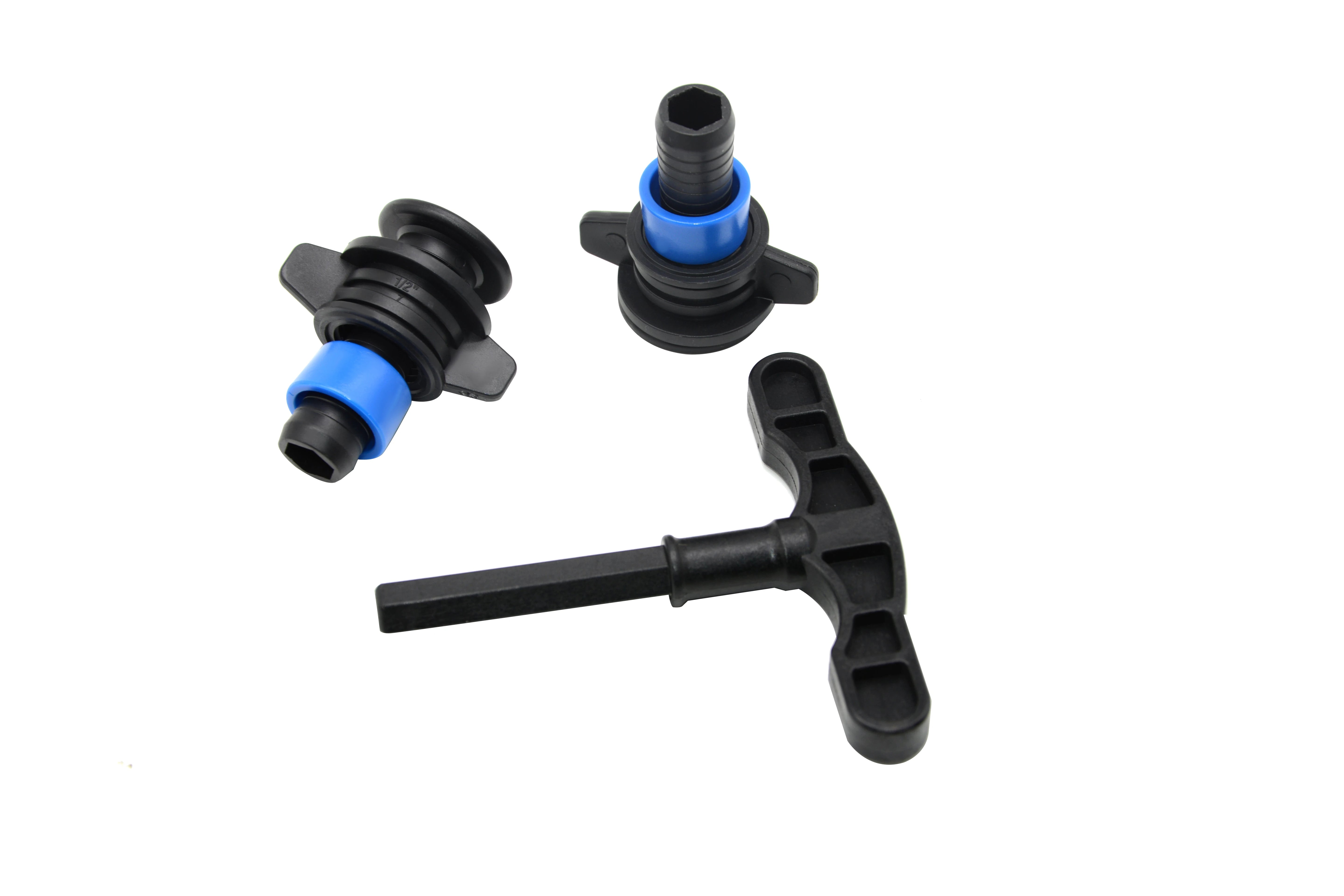 Plastic Drip Irrigation Fittings Fast Ring Coupling Tee Drip Tape Accesstorise Dirty Water Flush Valve for Water Hose Use