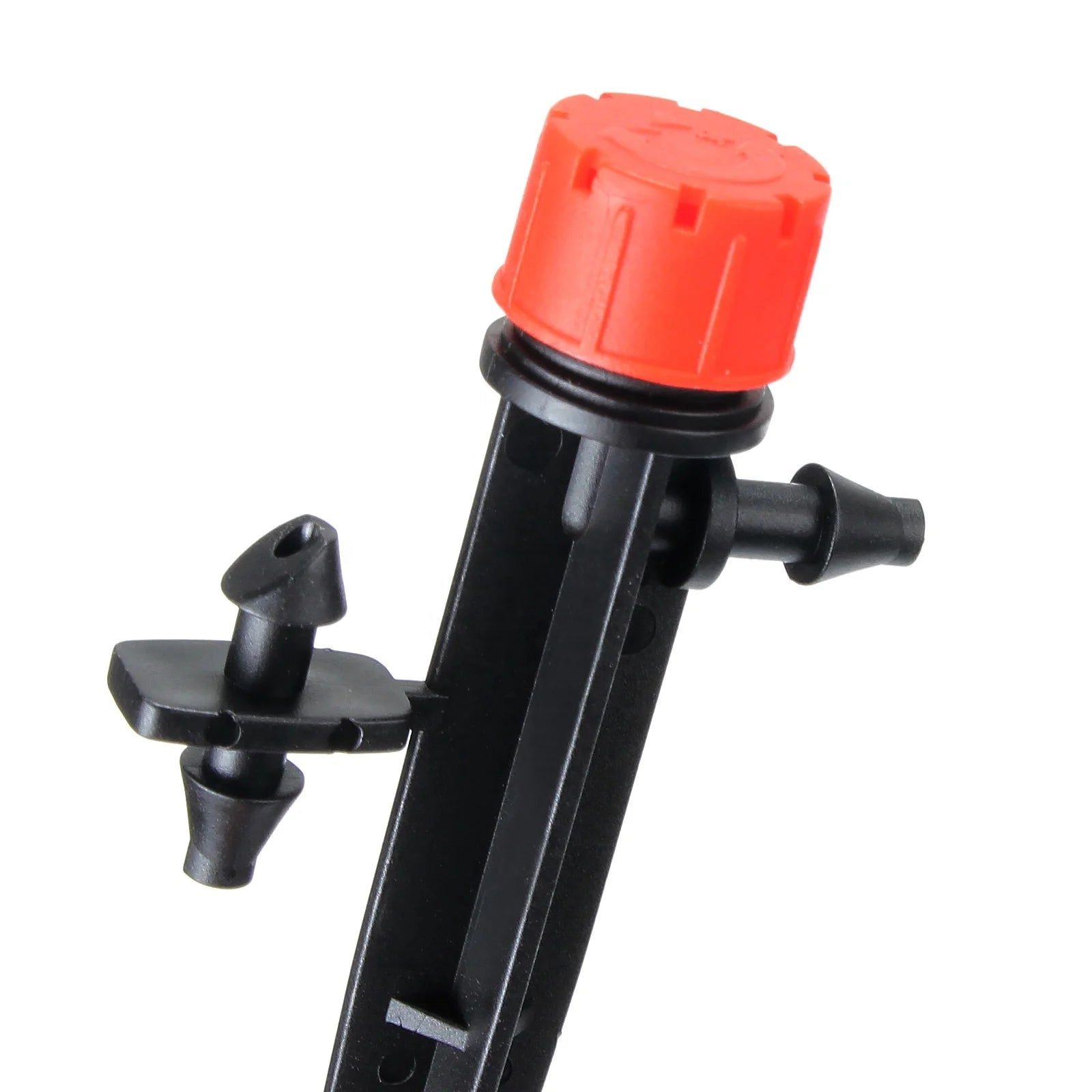 Micro Bubbler Drip Irrigation 360 Degree Adjustable Stake Water Dripper Garden Watering Use 4/7 Mm Hose Plastic 54*35*28 Cm 1/4"