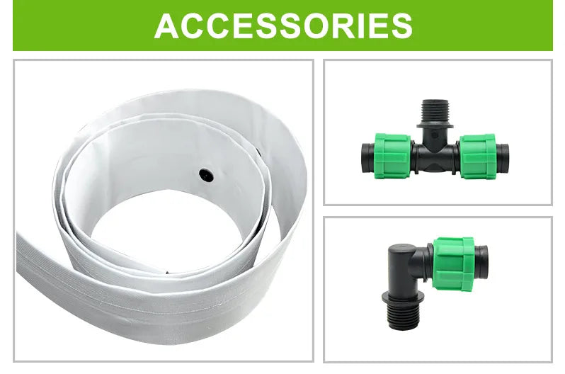 Harmony PE Layflat Hose with Pre-holed Holes 0.6bar Pressure Recyclable Drip Irrigation System for Agricultural Garden Watering
