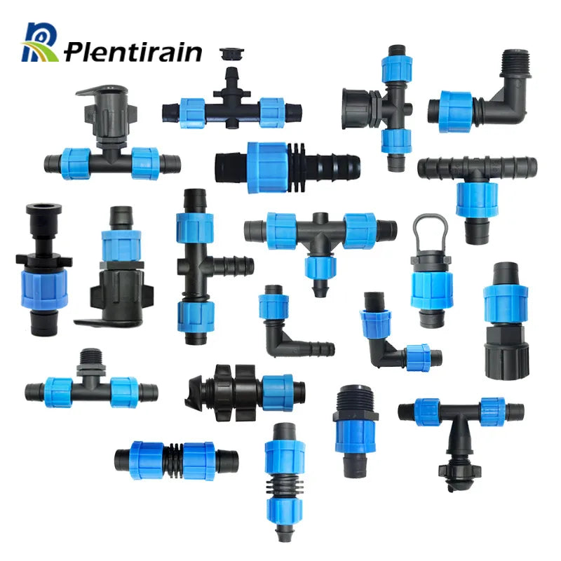 Plastic 16mm Drip Tape Accessories Y Type Tee Fitting Drip Irrigation Tape Connectors