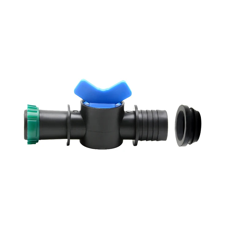 Adjustable 32mm Spiral Bypass Valve Straight Through Switch PE Layflat Rain Hose for Agriculture Drip Irrigation Kit