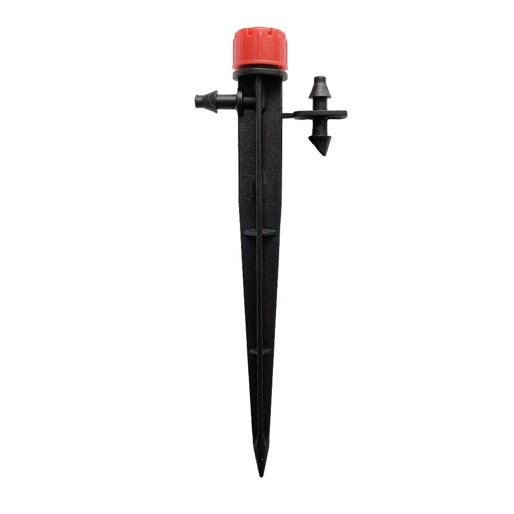 Micro Bubbler Drip Irrigation 360 Degree Adjustable Stake Water Dripper Garden Watering Use 4/7 Mm Hose Plastic 54*35*28 Cm 1/4"