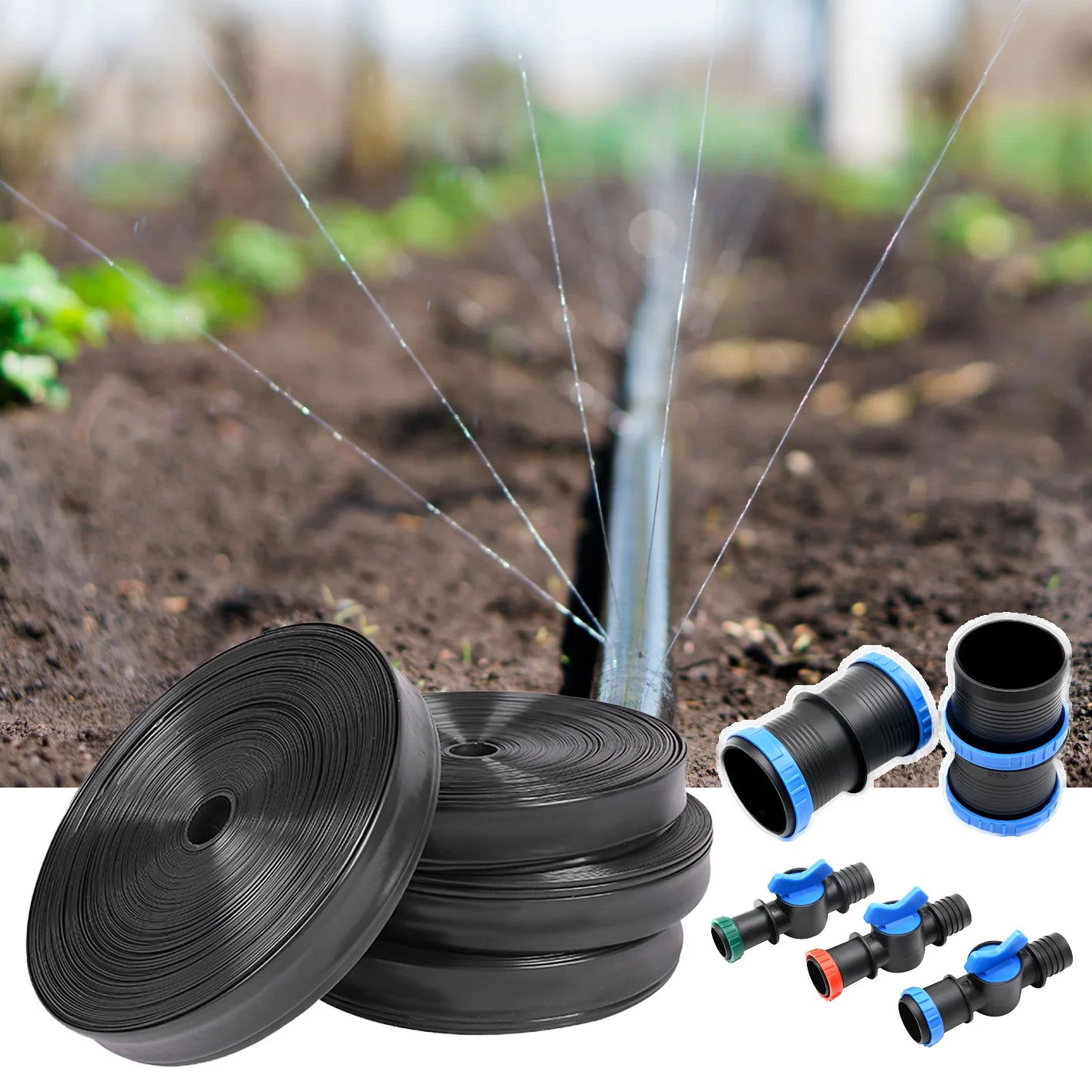 High Pressure Plastic Micro Spray Hose 22mm Diameter 1 Bar Working Pressure Gardening Greenhouse Irrigation Drip Water Hose