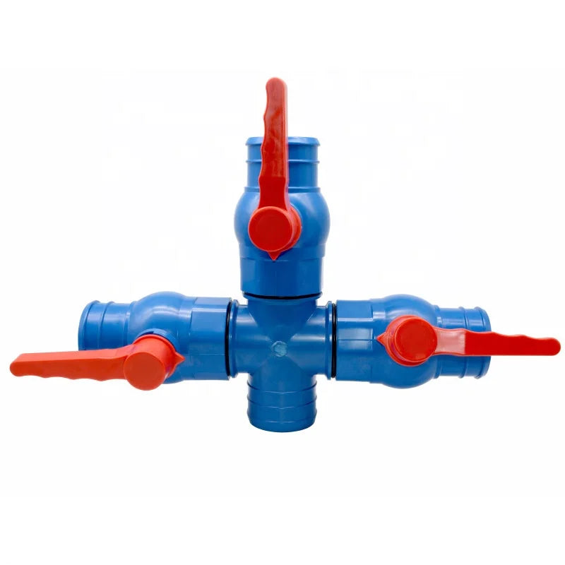 Irrigation Hose Pvc Layflat Hose Fitting Three Way Ball Valve for Agricultural Irrigation