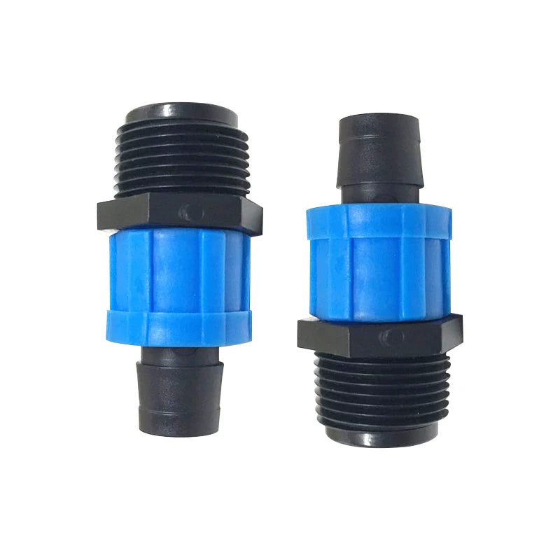Drip Tape Couplings for Irrigation 16mm 2-Way Quick Connector Thread Lock Extension Joint Greenhouse