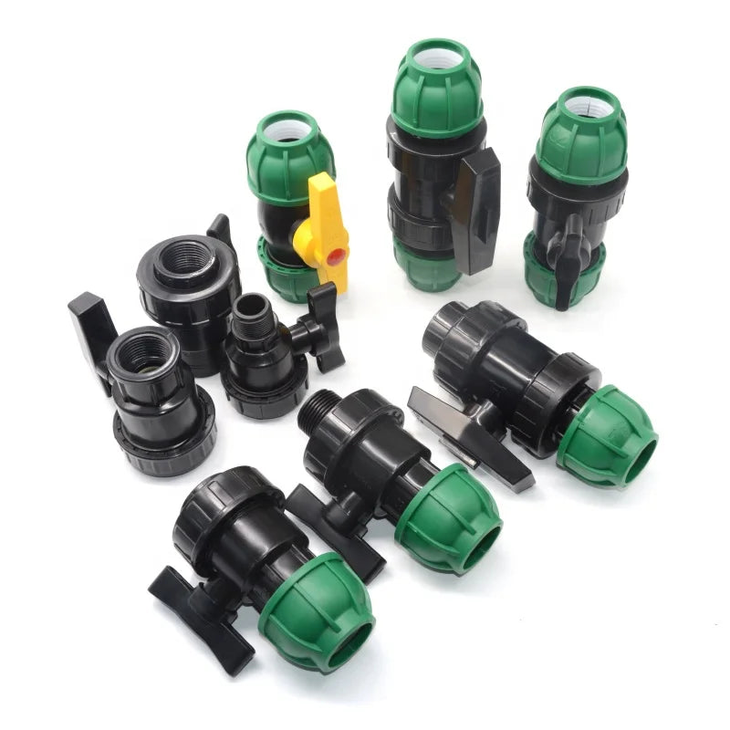 Double Union Brass Ball Valve PP HDPE Plastic Ball Valves for Water Supply and Irrigation