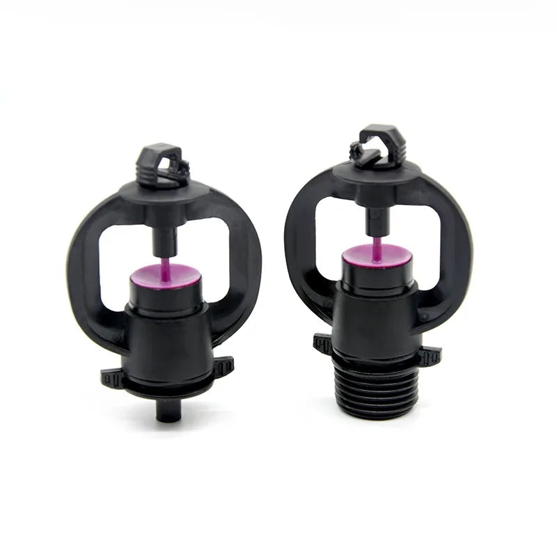 Adjustable Plastic Garden Sprinklers Oscillating Automatic Rotation Sprinkler with Greenhouse and Water Hose Compatibility
