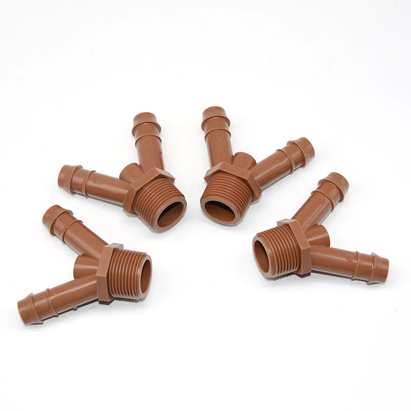 17 MM DRIP LINE BARBED Fitting INSERT Connector "V" 2-Way Adapt