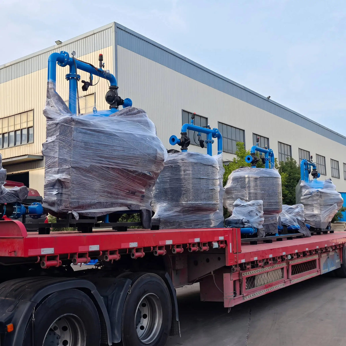 HYRT 自动反冲洗介质砂滤器高效净水过滤器，适用于农场温室灌溉