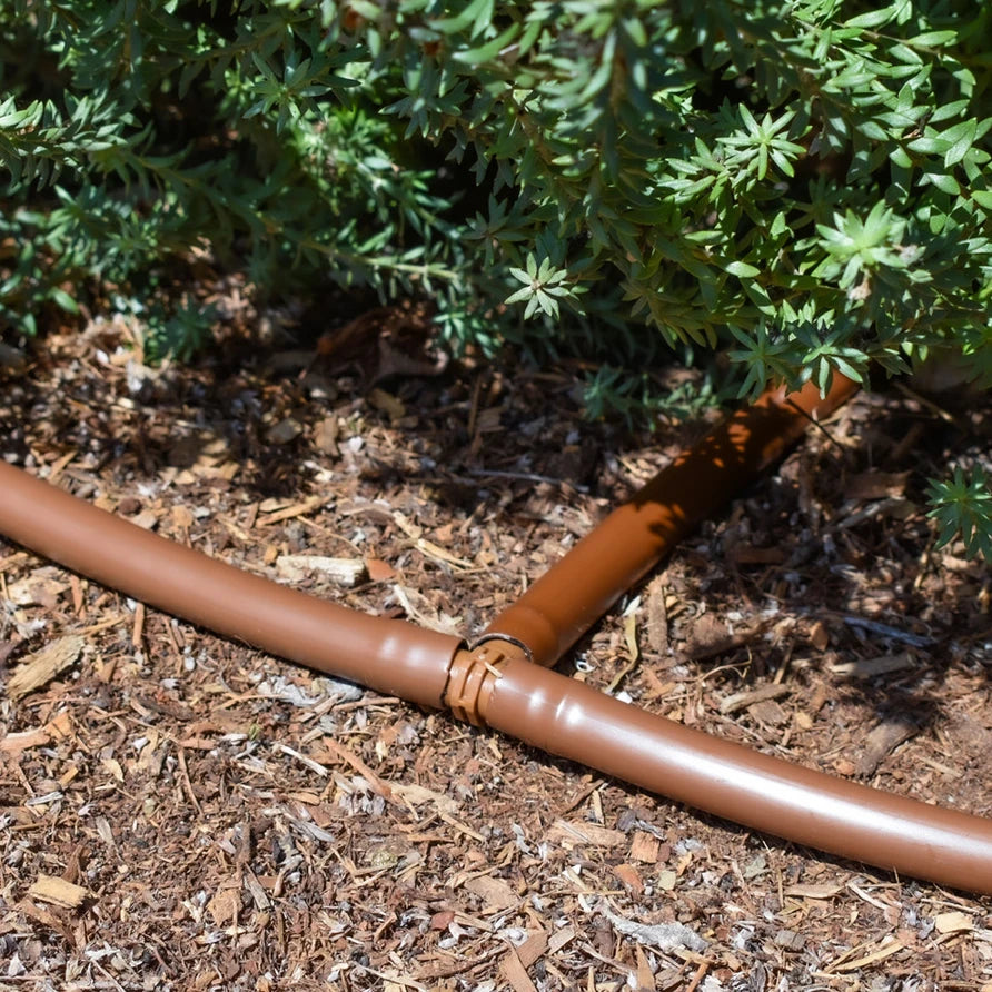 Drip Irrigation POM Brown Barbed Fitting for 1/2" Garden Agricultural Irrigation System Pipe Quick Coupling