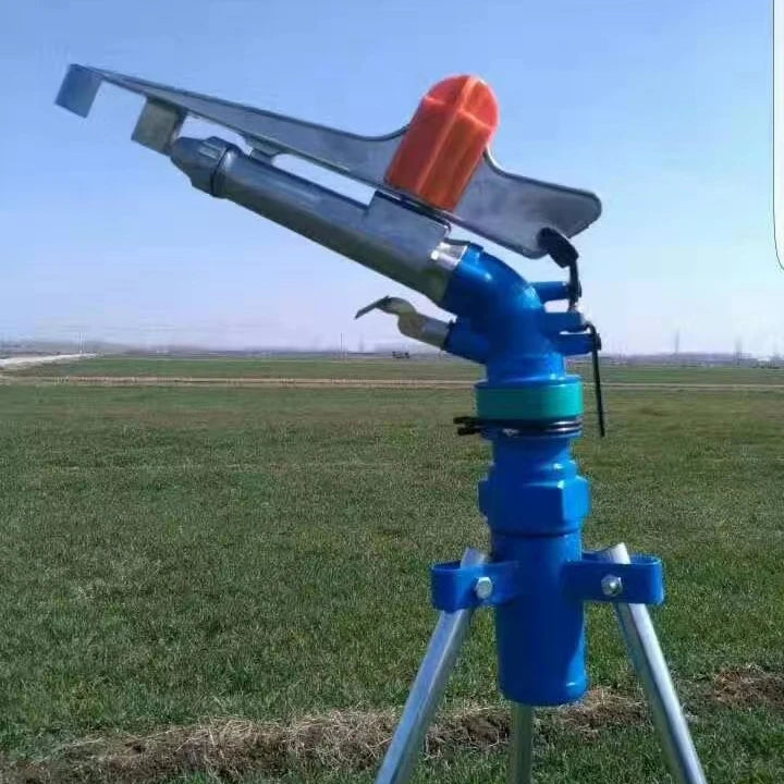 Agricultural Impact Sprinkler Long Range High Pressure Automatic Water Irrigation Rain Gun Spray Aluminium Brass Construction