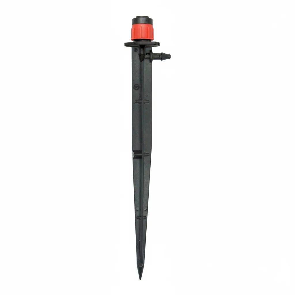 360 Degree Plastic Bubbler Dripper Stake Adjustable Drip Irrigation System Sprayer Water Emitter with Lock for 1/4 Inch Hose