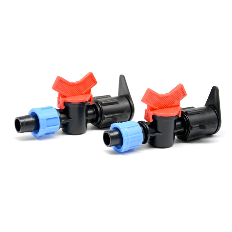 Farm Garden Plastic Drip Tape Connector Valve Drip Irrigation System Drip Mini Valve