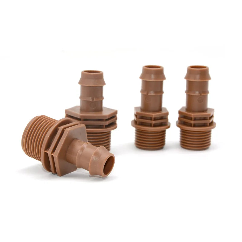 Farm Irrigation System Male Thread 17mm Plastic Hose Barb Fittings