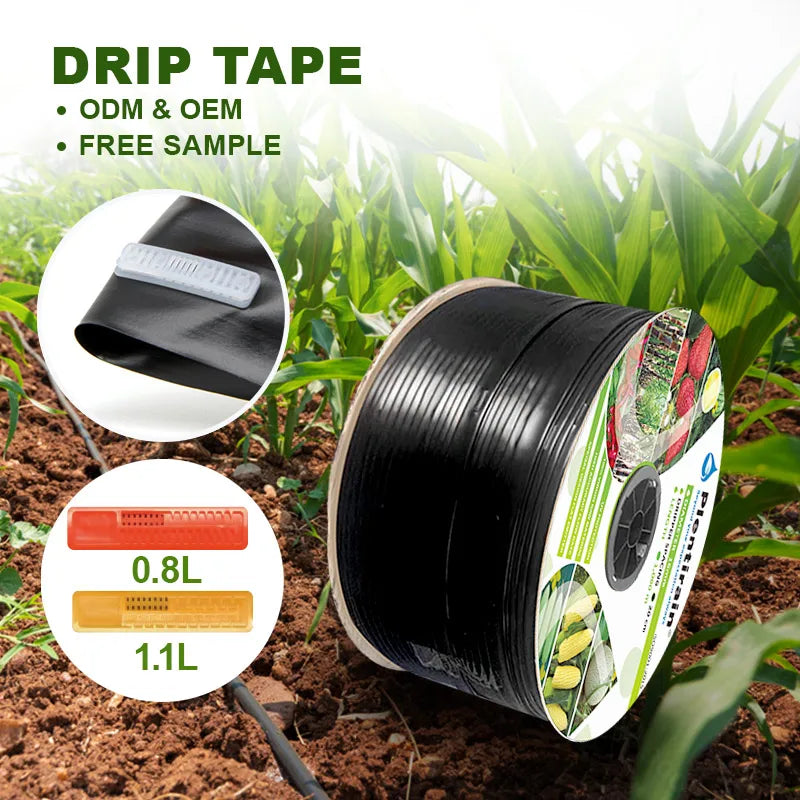 Watering Irrigation Drip Irrigation Tape 16mm and 22mm 0.4mm Thick 2000m Roll for Agriculture Irrigation System