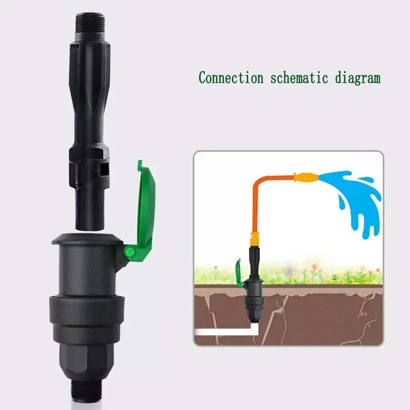 3/4英寸快速接头塑料取水阀 埋地灌溉抽水阀，适用于花园景观灌溉系统