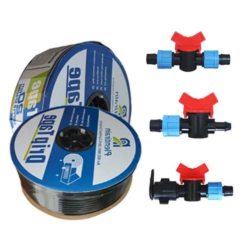 Agricultural Greenhouse Field System Roll 15cm Flat Dripper Irrigation Drip Tape with Double Blue Line