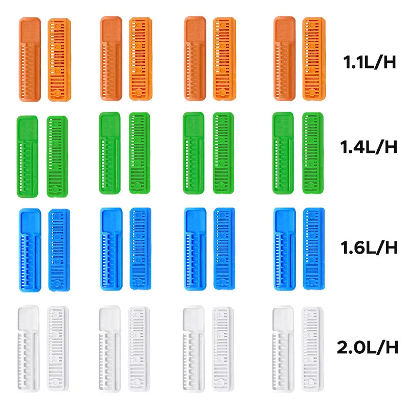 PLENTIRAIN Blue Flat Emitter with Long Path 16mm Dripper for Anti-Clogging Drip Irrigation System Vegetable Greenhouse Watering