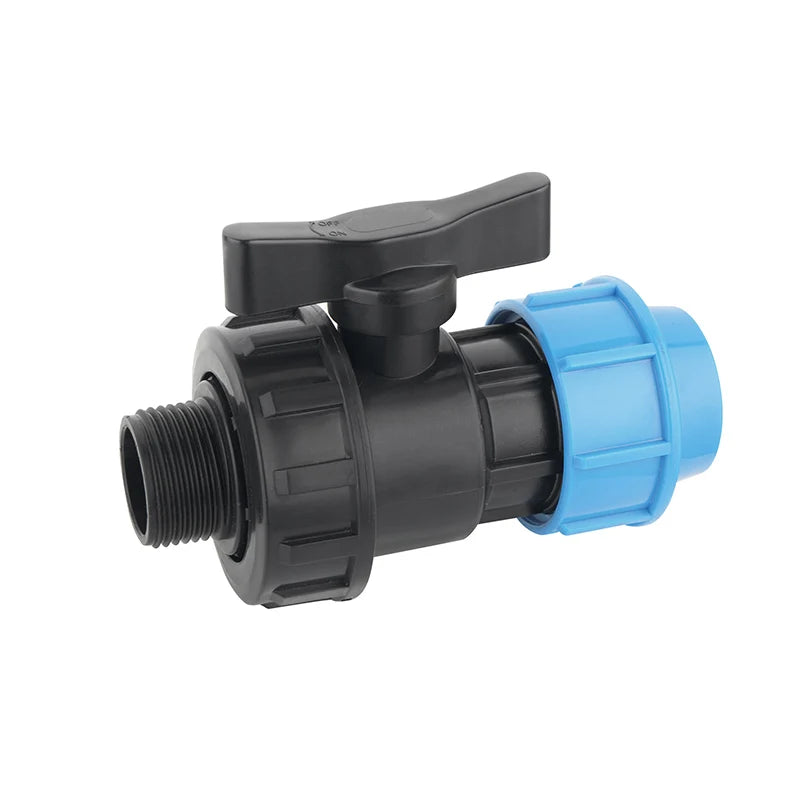 PN16 Single Union HDPE PP PVC PE Ball Valve Female or Male Threaded PP HDPE Compression Fittings