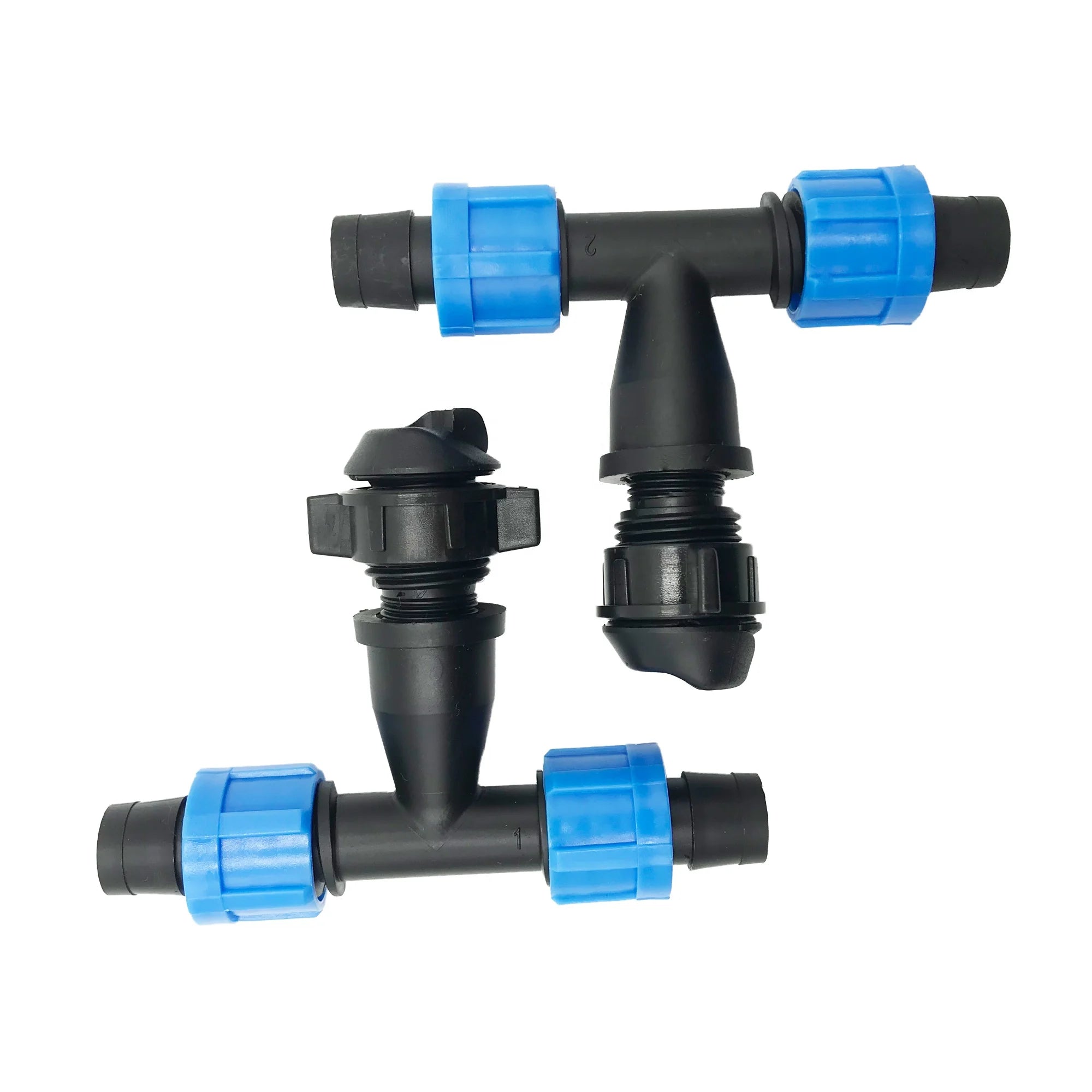 Drip Irrigation Fitting Drip Tape and Layflat Hose Tee Connector