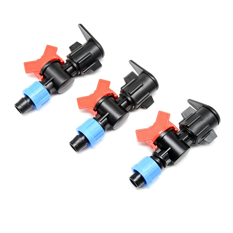Mini Valve Tape Valve PVC Lay Flat Hose De22 Thin-Walled Drip Line Valve for Drip Irrigation System Agricultural Farm Kit