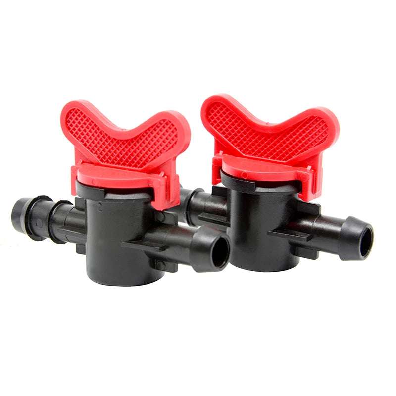 Mini Valve Drip Irrigation System Plastic Connector Fittings Dn17/D16mm Black/Blue/Red Aging Resistant for Drip Tape for Garden