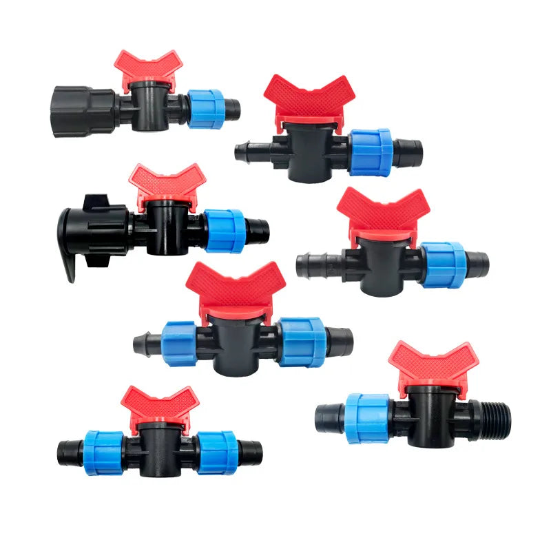 Drip Irrigation System Fittings Drip Tape Connector Drip Tape Mini Valve for Farm Garden
